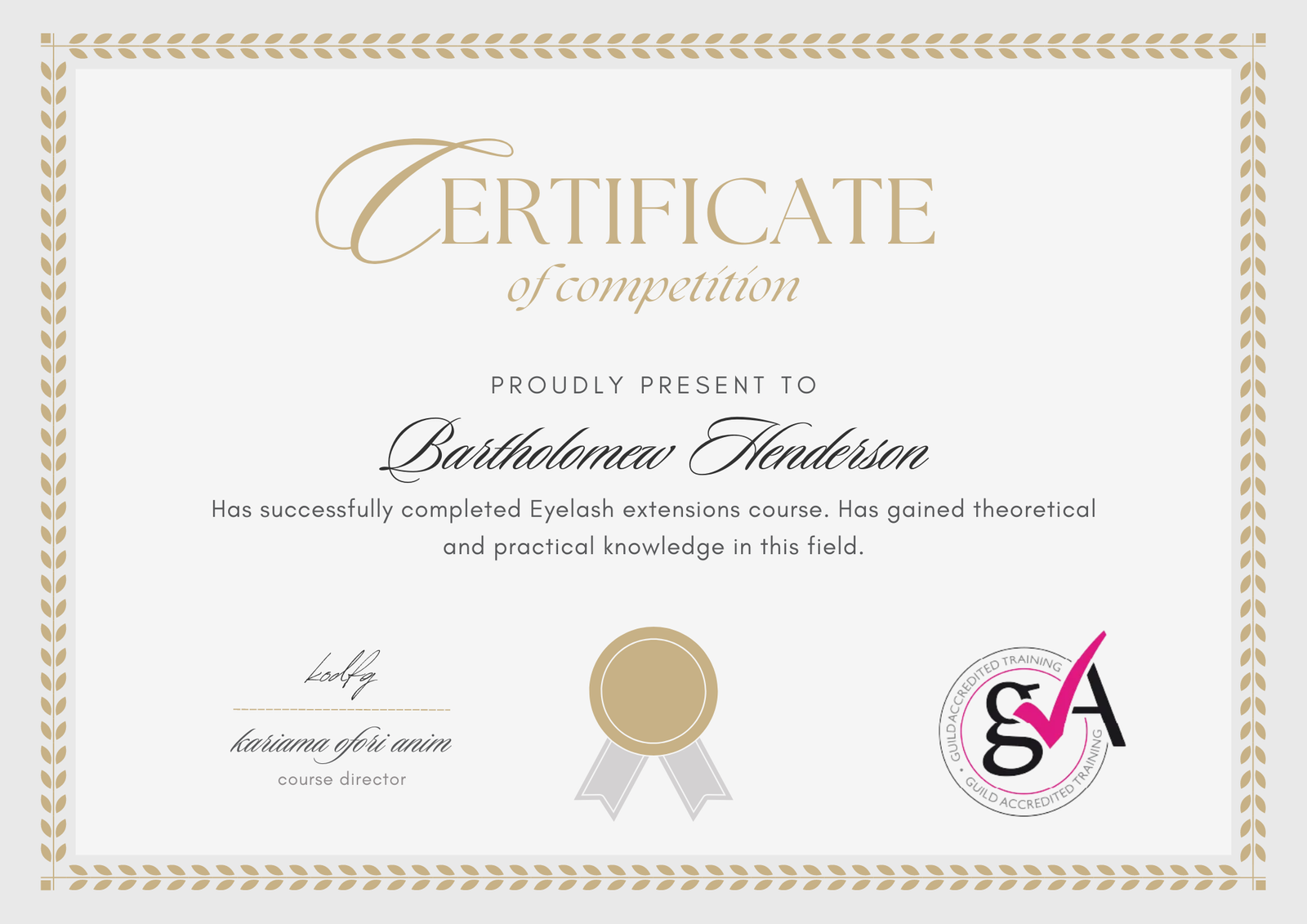 Professional Recognition Certificate Course